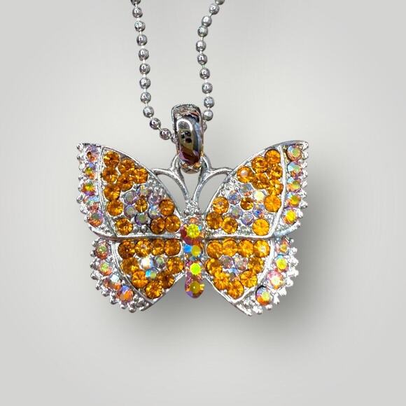 Vintage JANUS Butterfly Pendant Necklace - Picture 1 of 7